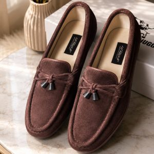 Premium Brown Suede Loafers for Men | Classic Slip-On Shoes