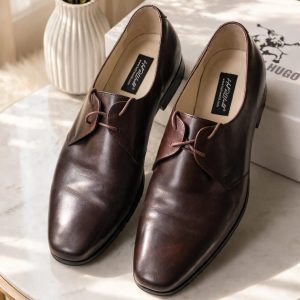Men's Dark Brown Leather Oxford Shoes